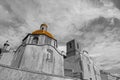 Cathedral of the Immaculate in Bosa in selective desaturation Royalty Free Stock Photo