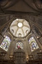 Cathedral inside Cupula and Vitrals Royalty Free Stock Photo