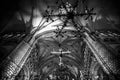 Cathedral interior, gothic style, spain