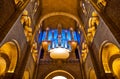 Cathedral interior and pipe organ.