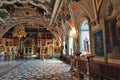 Cathedral interior in Trinity Sergius Lavra in Russia