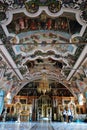 Cathedral interior in Trinity Sergius Lavra in Russia