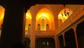 Cathedral interior with warm light