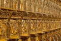 Cathedral interior in Zamora. Religious wooden choir stalls. Castilla LeÃÂ³n