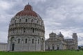 Cathedral with a leaning bell tower in Pisa, Tuscany Royalty Free Stock Photo