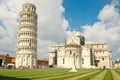 The Cathedral and the Leaning Tower in the city of Pisa, Italy Royalty Free Stock Photo