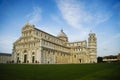 The Cathedral and The Leaning Tower of Pisa at the Miracle Square Italy Royalty Free Stock Photo