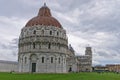 Cathedral with a leaning tower in Pisa, Tuscany Royalty Free Stock Photo