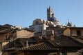 The Cathedral looking out of tiled roofs, Florence, Italy Royalty Free Stock Photo