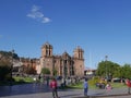 Cathedral and main square of Cusco city, Peru Royalty Free Stock Photo