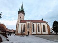 Cathedral in the main square Presov, Eperjes Slovakia Royalty Free Stock Photo