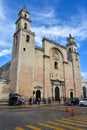 Cathedral of Merida, the capital city in Yucatan state in Mexico Royalty Free Stock Photo