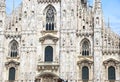 The cathedral of Milan Italy - famous italian architecture landmarks Royalty Free Stock Photo