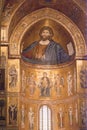 Cathedral of Monreale. Golden Mosaics. Sicily Royalty Free Stock Photo