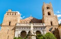 The Cathedral of Monreale with statue of Madonna on the front, Sicily