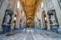 Interior sight in the Basilica of Saint John Lateran San Giovanni in Laterano in Rome, Italy. May-25-2019 Royalty Free Stock Photo