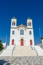 Cathedral of Naoussa town, Paros Island, Cyclades, Greece Royalty Free Stock Photo