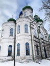 Cathedral of the Nativity in Kyshtym in winter. Chelyabinsk region, Russia