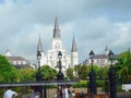 The Cathedral of New Orleans a Louisiana city on the Mississippi River, on the Gulf of Mexico
