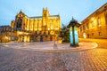 Cathedral night view in Metz city, France