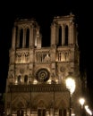 Cathedral of Notre Dame de Paris by night Royalty Free Stock Photo