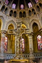 Cathedral Notre-Dame interior in Lausanne Royalty Free Stock Photo