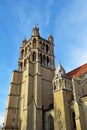 Tower of the Cathedral of Notre Dame of Lausanne , Switzerland Royalty Free Stock Photo