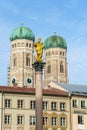 Cathedral of Our Dear Lady, The Frauenkirche in Munich city, Ger Royalty Free Stock Photo