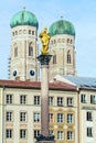 Cathedral of Our Dear Lady, The Frauenkirche in Munich city, Ger Royalty Free Stock Photo