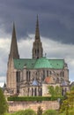 The Cathedral of Our Lady of Chartres,France Royalty Free Stock Photo