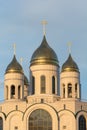 The Cathedral owers with cross .