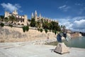 Cathedral of Palma de Majorca and la Almudaina Royalty Free Stock Photo