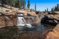 Cathedral Peak View from Tuolumne River at Yosemite National Park, California Royalty Free Stock Photo