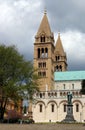 The Cathedral of Pecs and monument Royalty Free Stock Photo