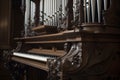 Cathedral piano musical instrument. Generate ai Royalty Free Stock Photo