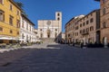 The Duomo and Piazza del Popolo square, historic center of Todi, Perugia, Italy Royalty Free Stock Photo