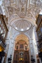 Catholic details in the Mezquita of Cordoba Royalty Free Stock Photo