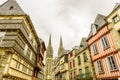 The Cathedral of Quimper, Finistere, Brittany, France Royalty Free Stock Photo