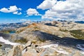 Cathedral Range from Post Peak, Yosemite National Park, California. Royalty Free Stock Photo