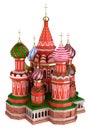 Cathedral on the Red Square in Moscow, Russia, isolated