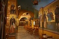 Interior view of the Resurrection Cathedral in the Albanian city of Korca Royalty Free Stock Photo