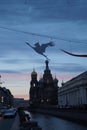 Cathedral of the Resurrection on the Spilled Blood in St. Petersburg Royalty Free Stock Photo