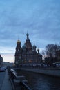 Cathedral of the Resurrection on the Spilled Blood in St. Petersburg Royalty Free Stock Photo