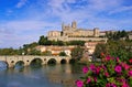 Cathedral and the River Orb in Beziers, France Royalty Free Stock Photo