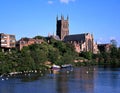 Cathedral and River Severn, Worcester. Royalty Free Stock Photo