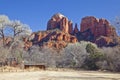 Cathedral Rock from Crescent Moon Ranch Royalty Free Stock Photo