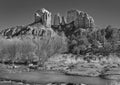 Cathedral Rock from Crescent Moon Ranch Royalty Free Stock Photo