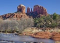 Cathedral Rock from Red Rock Crossing Royalty Free Stock Photo
