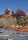 Cathedral Rock from Red Rock Crossing Royalty Free Stock Photo