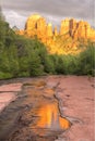 Cathedral Rock Ripples and Reflections Royalty Free Stock Photo